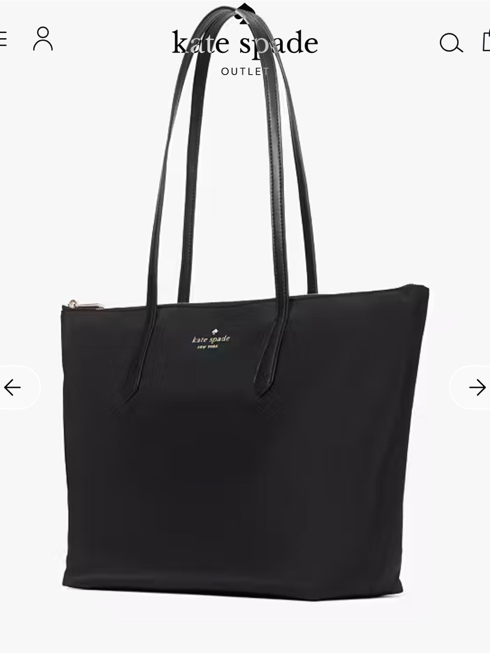 kate spade Black Nylon Shoulder Tote